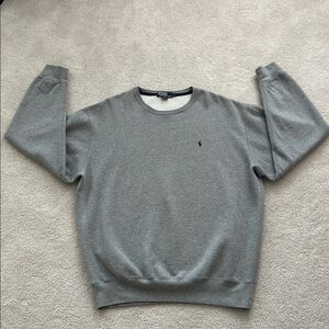 Polo by Ralph Lauren Gray Crewneck Sweatshirt Classic Polo Logo, Size L